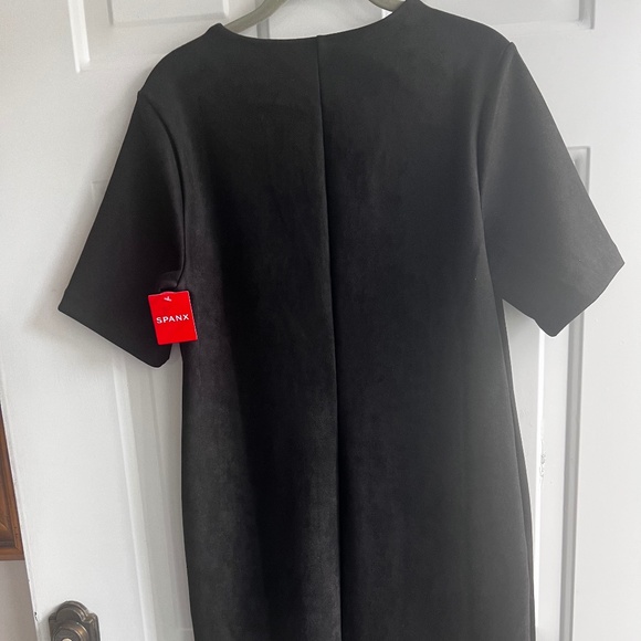 SPANX Faux Suede black Column dress NWT medium - Picture 7 of 7